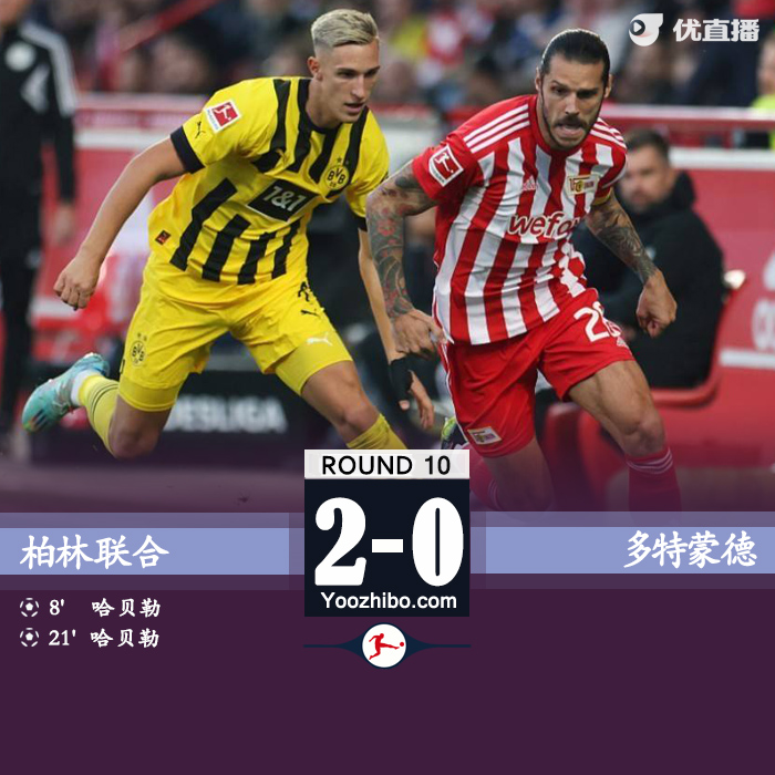 <a href=/zuqiumf/dortmund/ target=_blank class=infotextkey>多特蒙德</a>0-2柏林联合 科贝尔“超巨失误”送礼哈贝勒双响