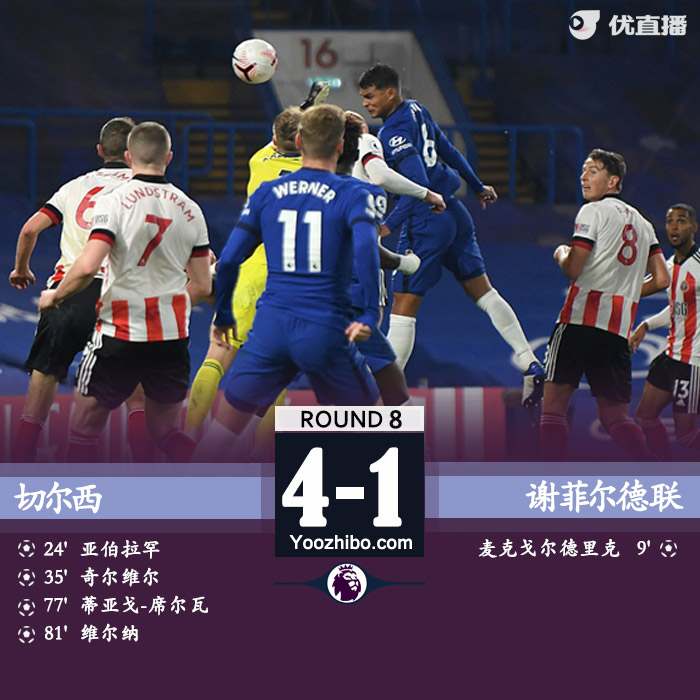 <a href=/zuqiumf/chelsea/ target=_blank class=infotextkey>切尔西</a>4-1谢菲尔德联